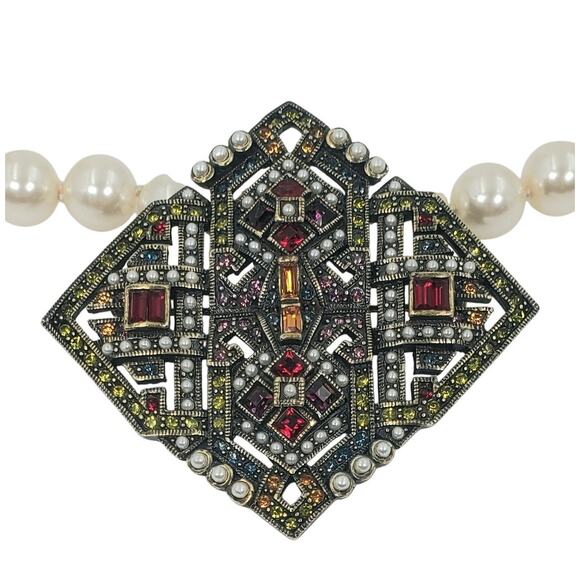 HEIDI DAUS "Artful Sophistication" Necklace – Convertible Pendant Brooch - Picture 1 of 13